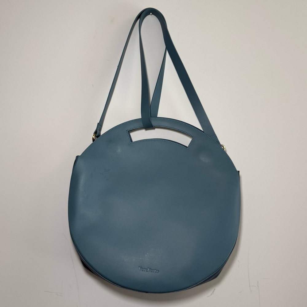 VereVerto Clari Circle Bag Anthropology leather blue convertible bag